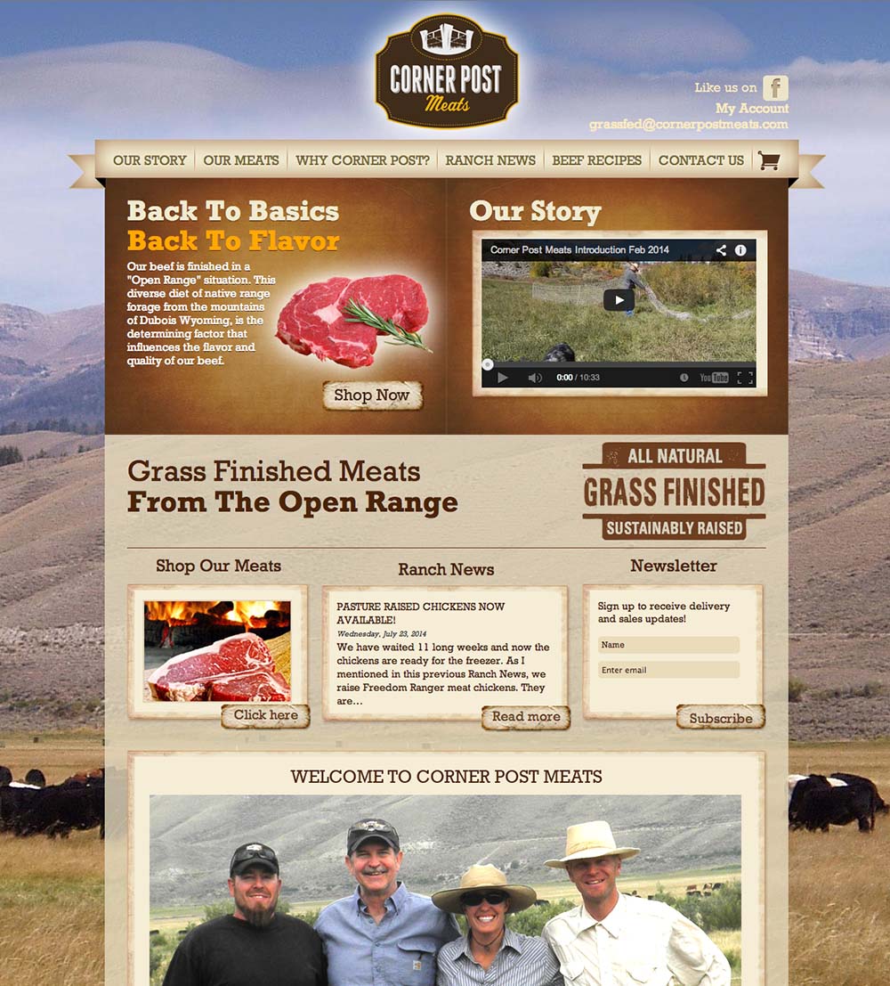 Portfolio - Corner Post Meats Home Page