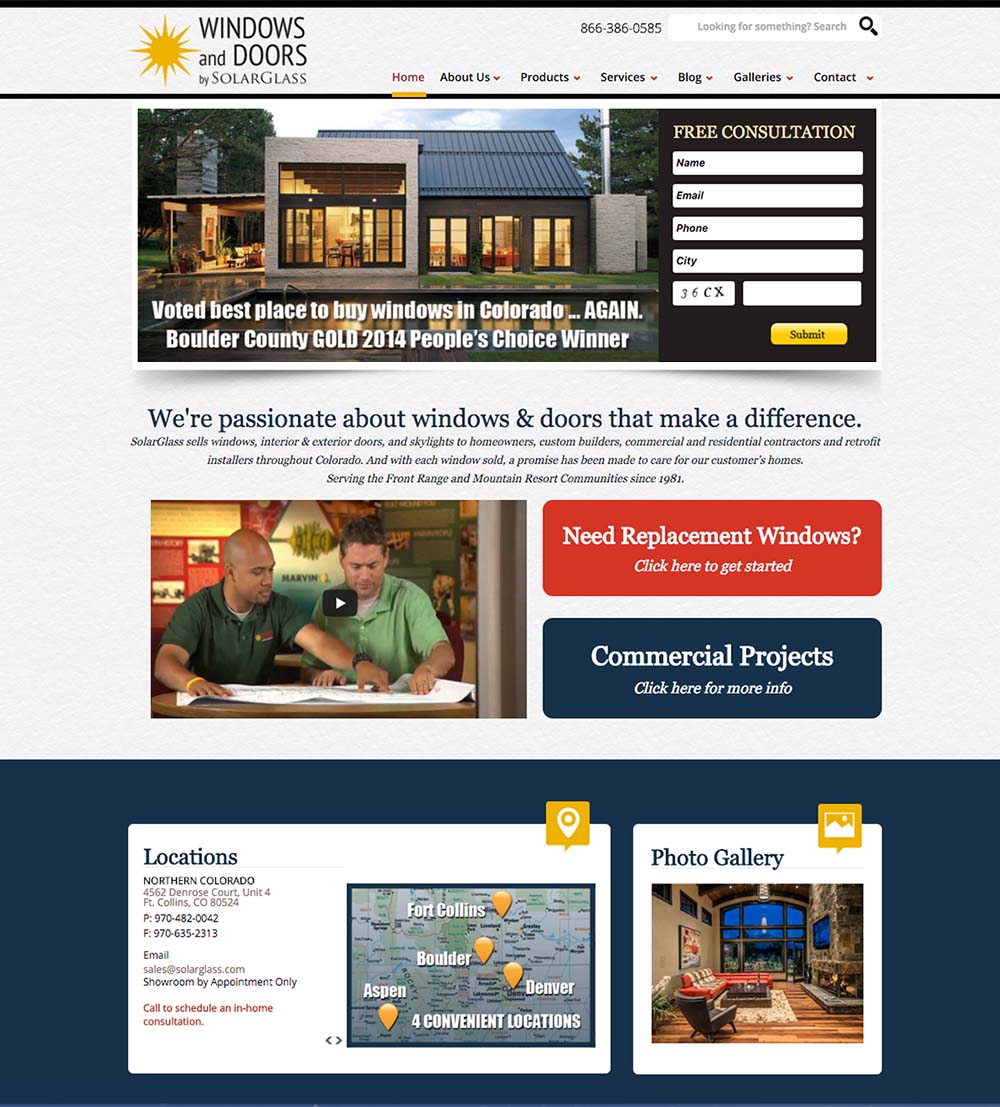 Portfolio - SolarGlass Homepage
